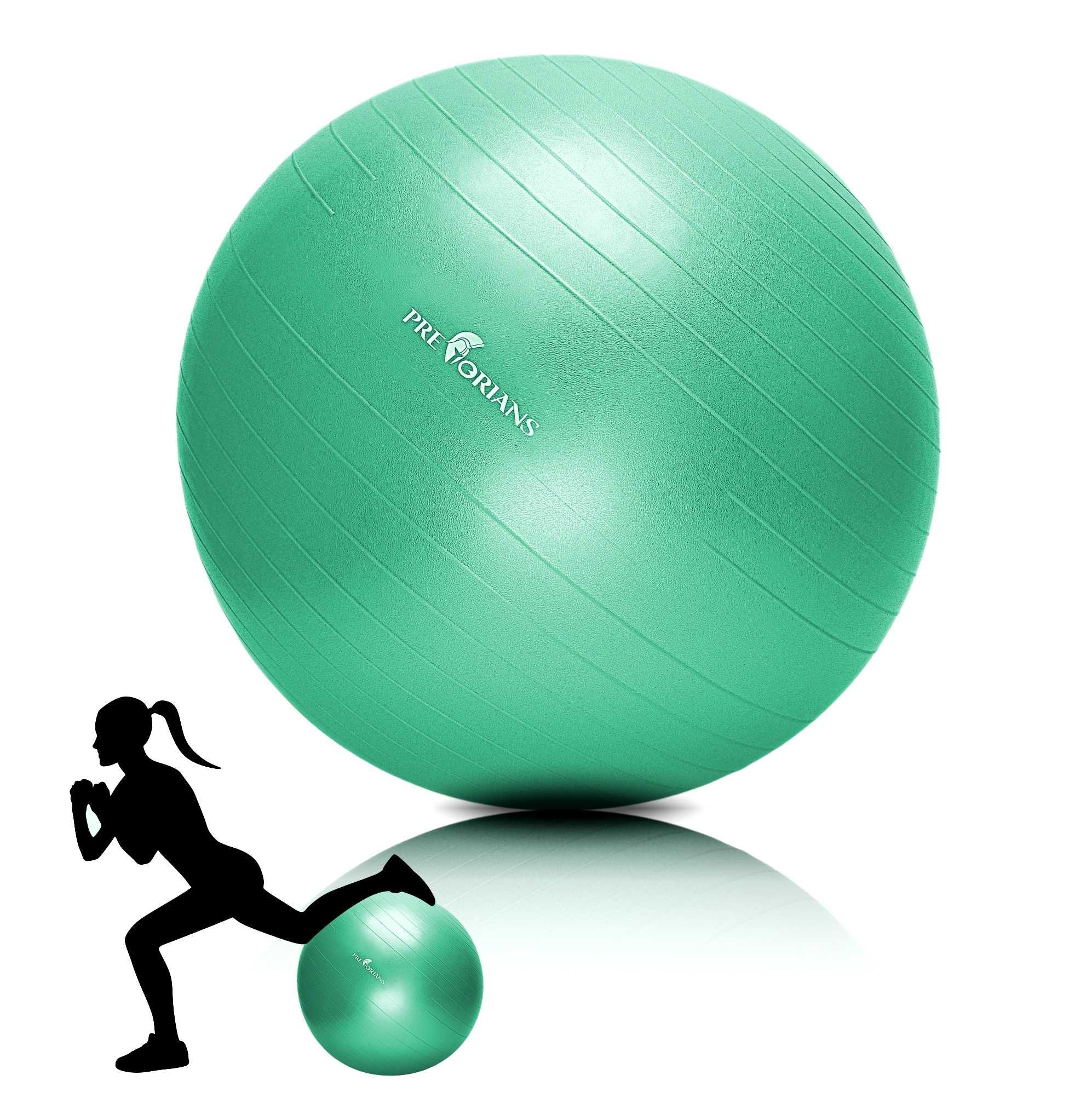 Piłka gimnastyczna anti burst 65 cm zielona Pretorians