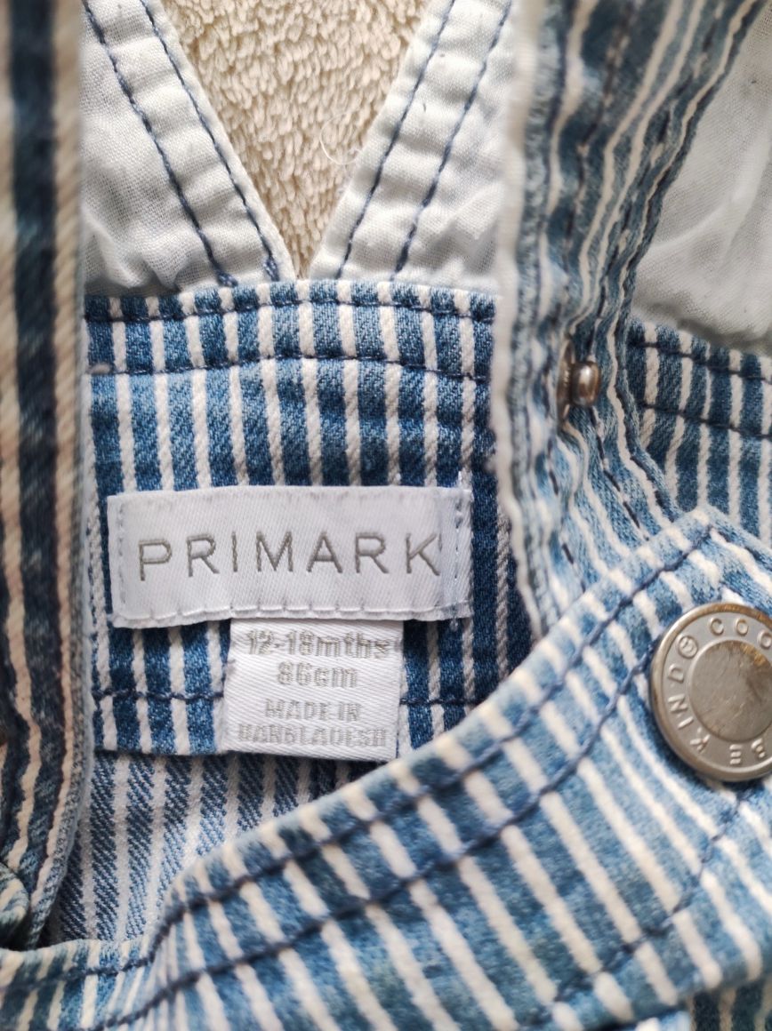 Джинсовий комбінезон Primark на літо, 12-18 міс, ріст 86 см, шорти.