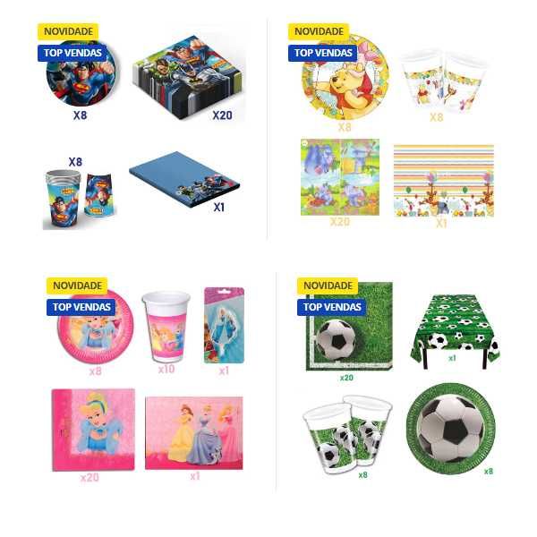 Packs para Festas Aniversário - Vários Temas