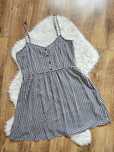Sukienka mini Basic w kratkę na ramiączkach M 38 H&M wiskoza