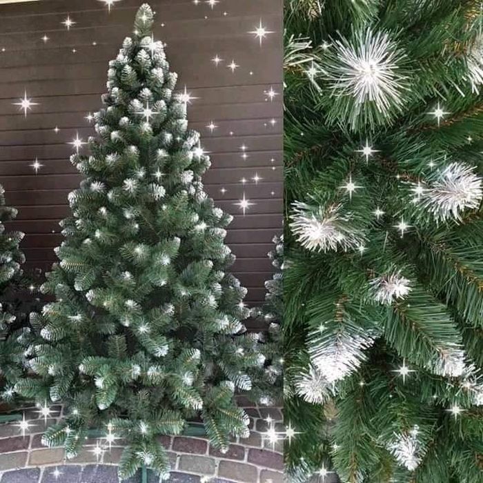 Ялинка з білими кінчиками, снігова королева 1м, ялинка 1,5м, ялинка 2м