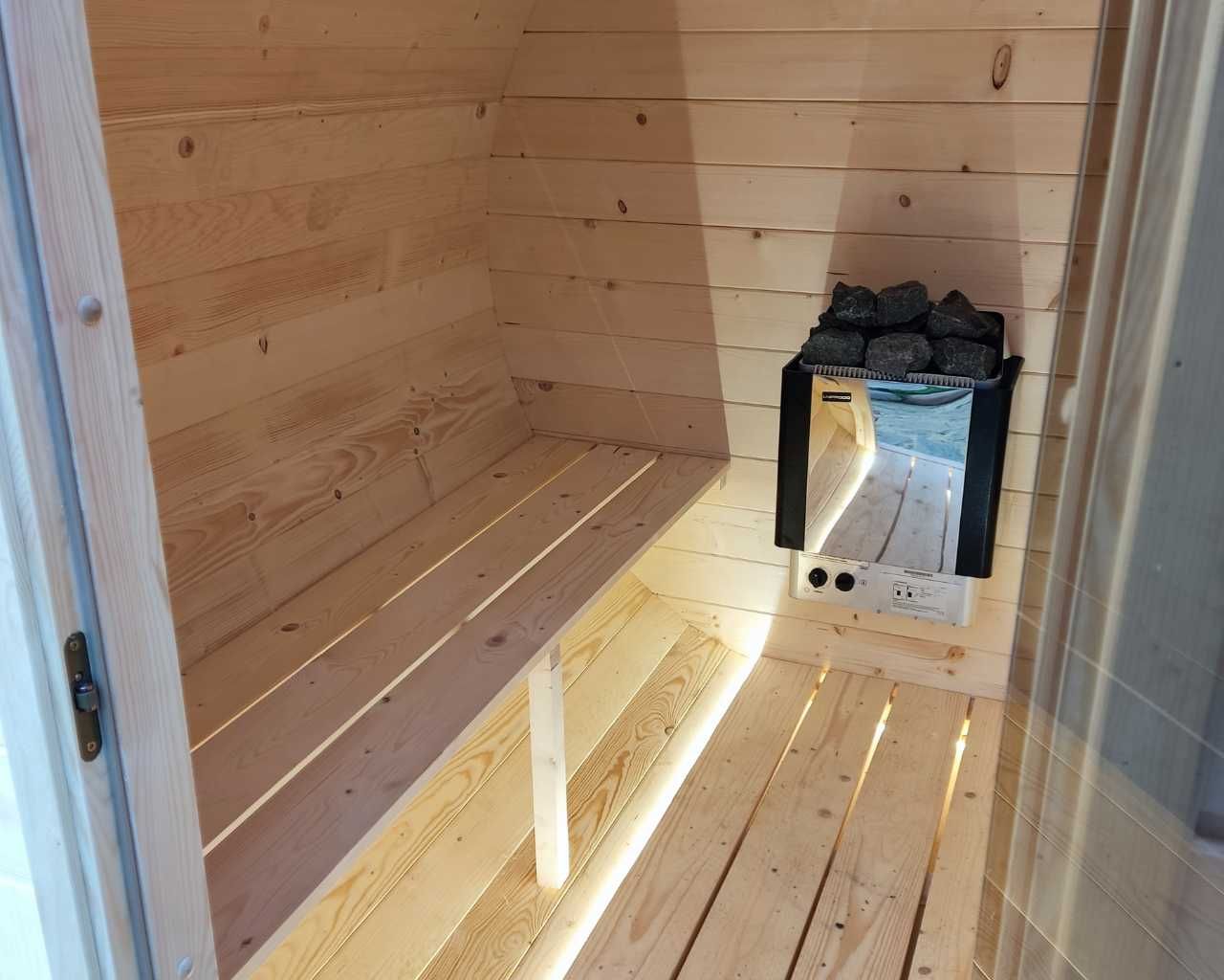 Sauna Ogrodowa 2,5x2 BECZKA Samodzielny Montaż KOMPLET