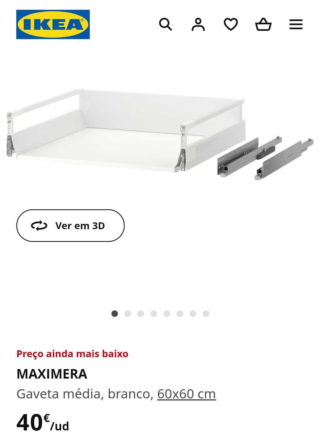2 Gavetas IKEA Maximera Novas