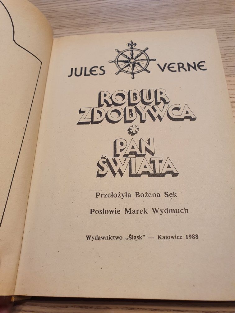 Książka,  Juliusz Verne,  Robur Zdobywca,  Pan Świata