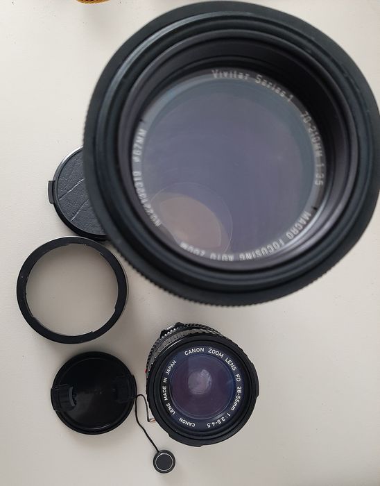 Objectivas Vivitar e Canon