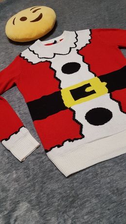Sweter świąteczny Mikołaj 175/100 H&M