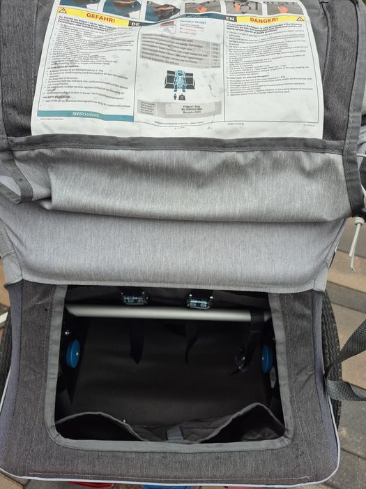 Przyczepa rowerowa Qeridoo Kidgoo 1 szary