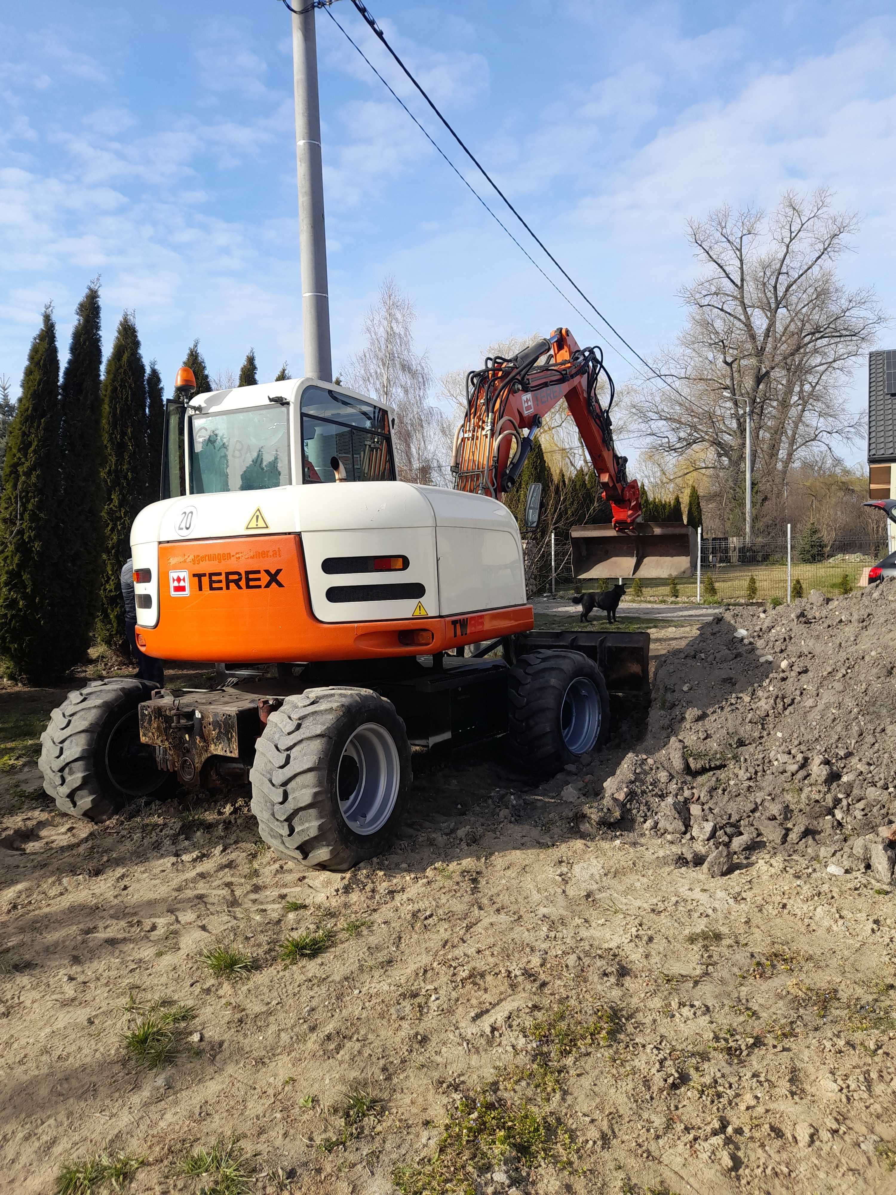 Uslugi koparką Terex