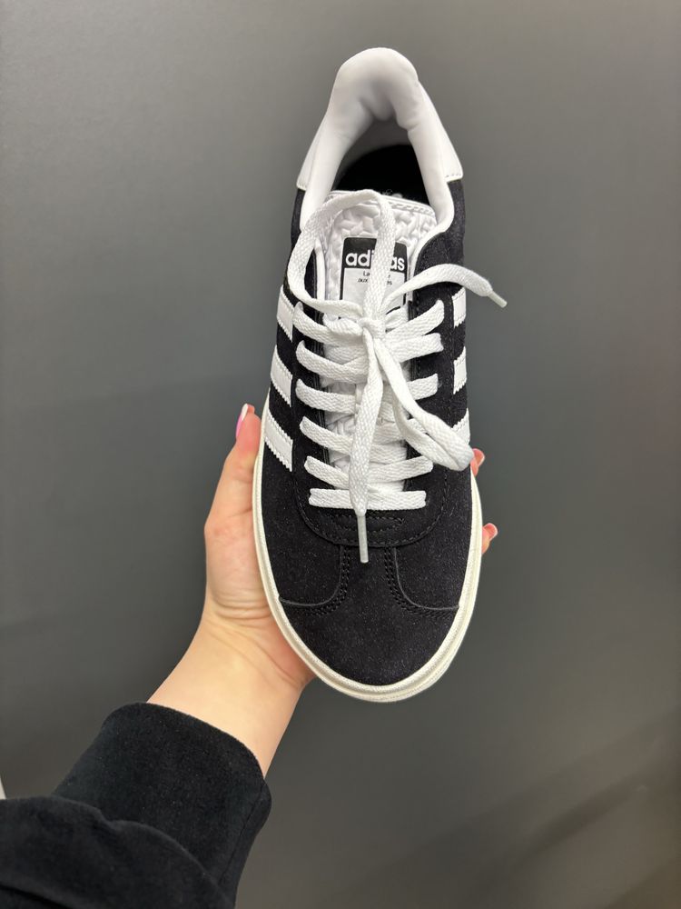 Кросівки Adidas Gazzelle Bold Black White Газелі чорні