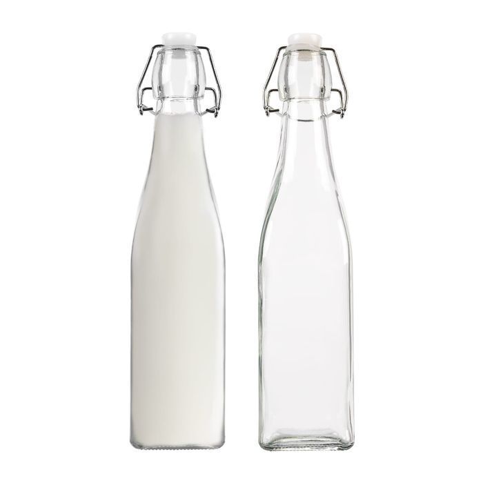 Butelka na mleko KWADRAT 500 ml + korek mechaniczny