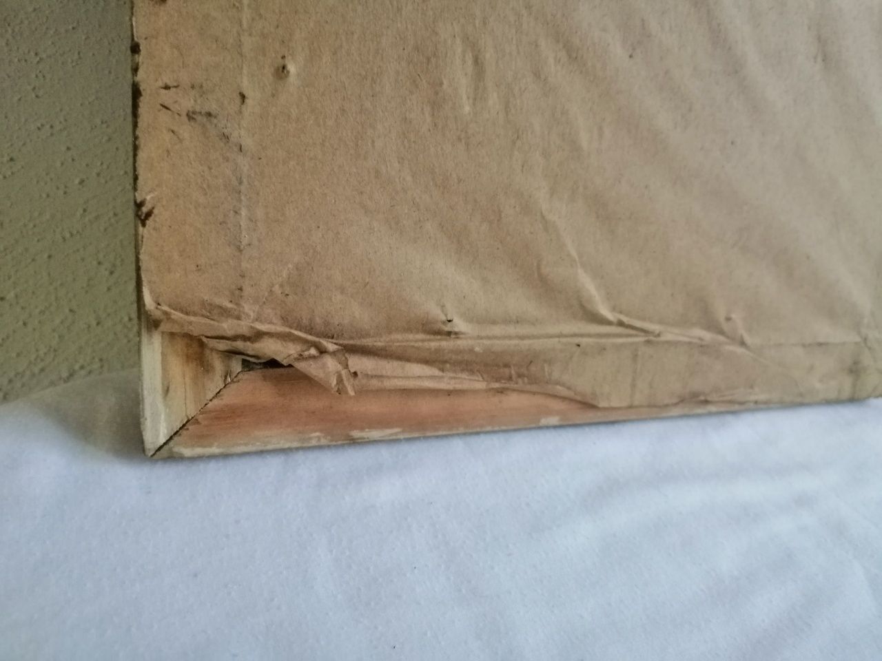 Stary obrazek religijny w ramce +szkło