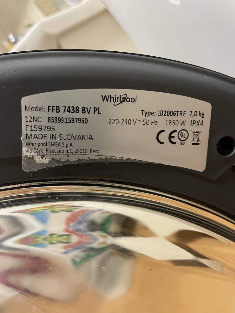 Pralka Whirlpool FFB7438 BV PL 7kg 1400obr