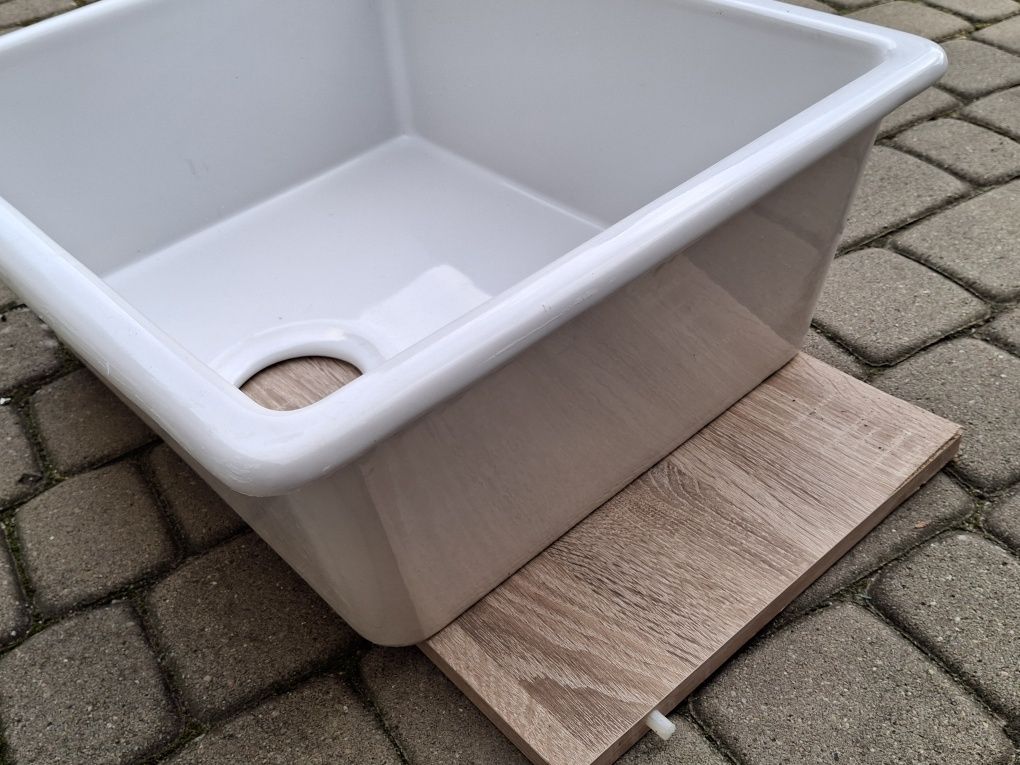 Ikea Domsjo zlew wpuszczany jednokomorowy biały 53x45