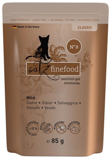 Karma dla kota bez sztucznych dodatków - Catz Finefood DZICZYZNA 85g