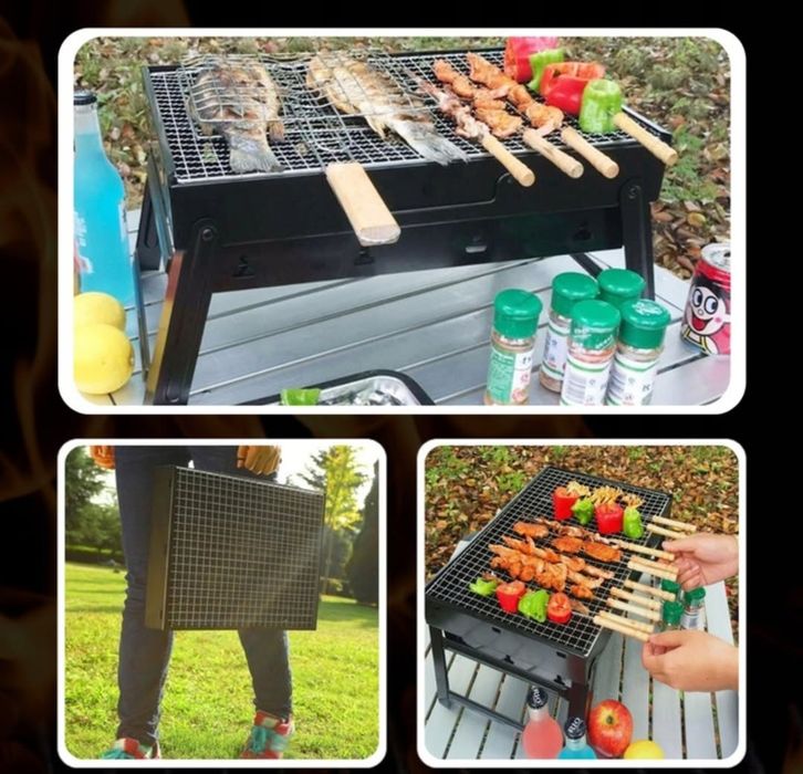 Grill turystyczny razem z rozpałką