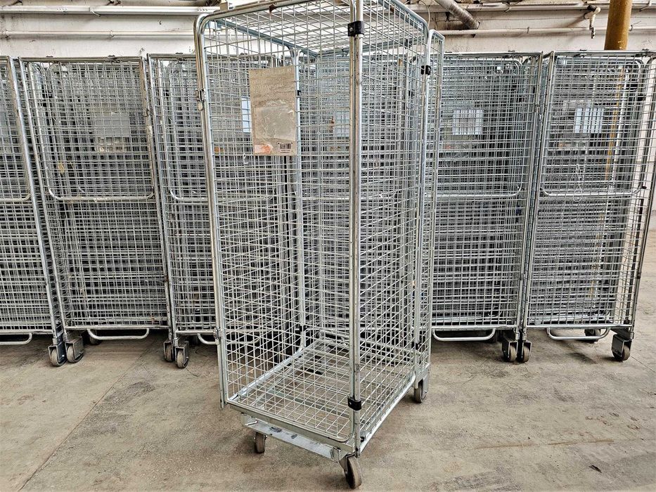 Wózek Magazynowy Transportowy Kurierski Kosz Siatkowy Rollkontener Box