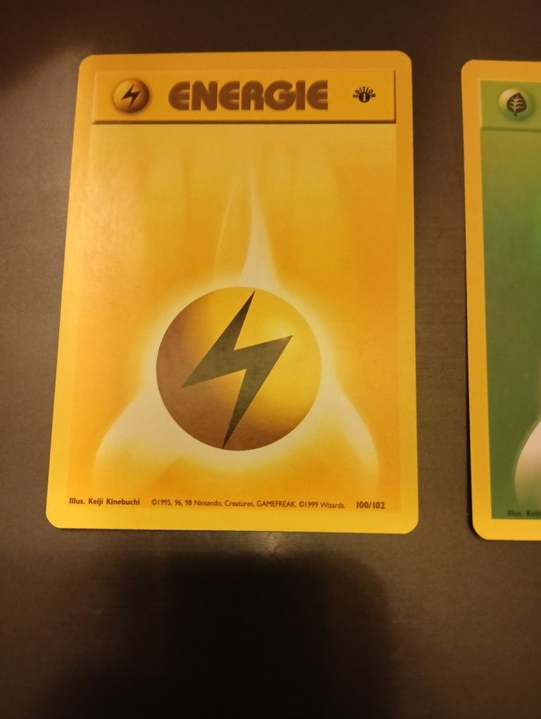 Pokemon karty energii 1st edition, base set