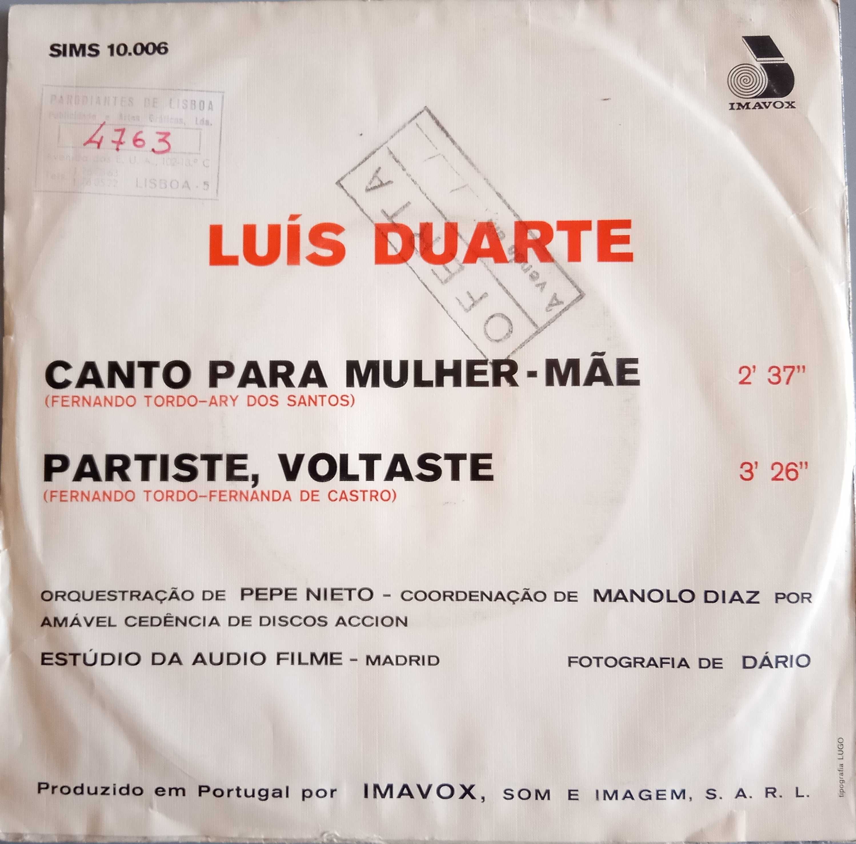 Luís Duarte	- - - - -	Canto Para Mulher-Mãe	- - - - -	Single