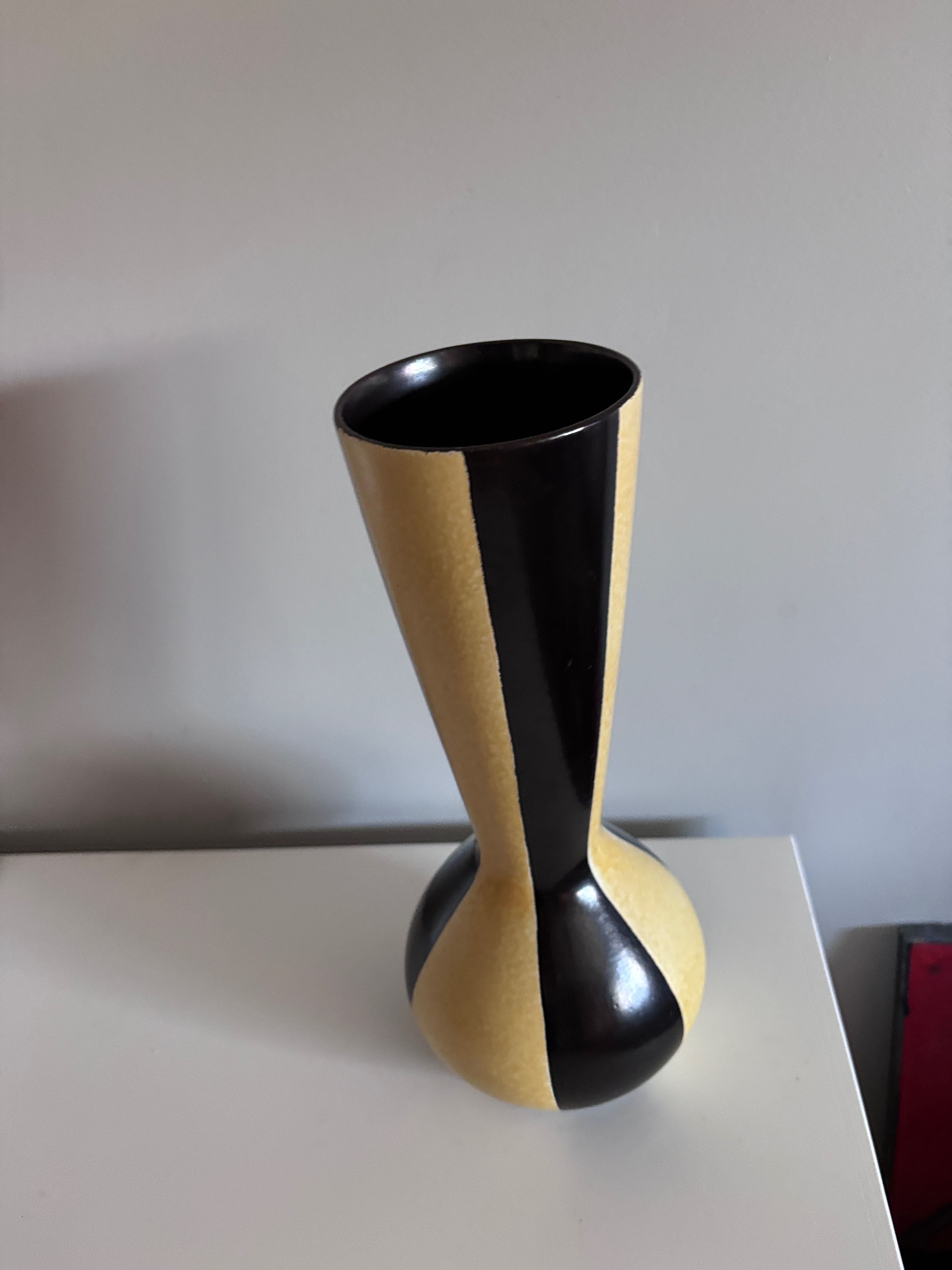 ceramiczny wazon retro prl pikasiak new look