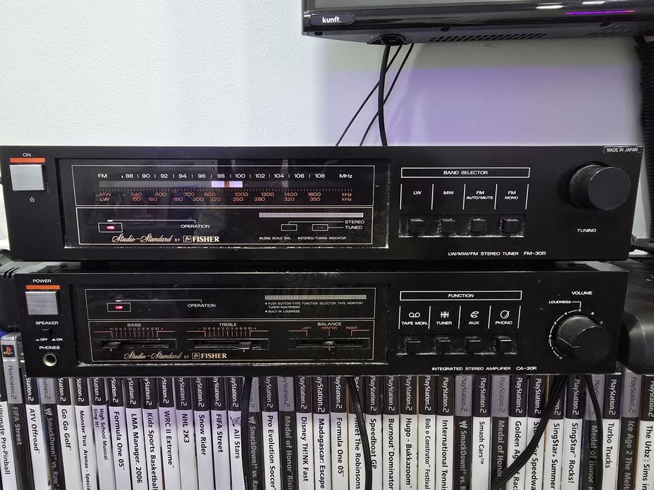Rádio e amplificador Fisher!