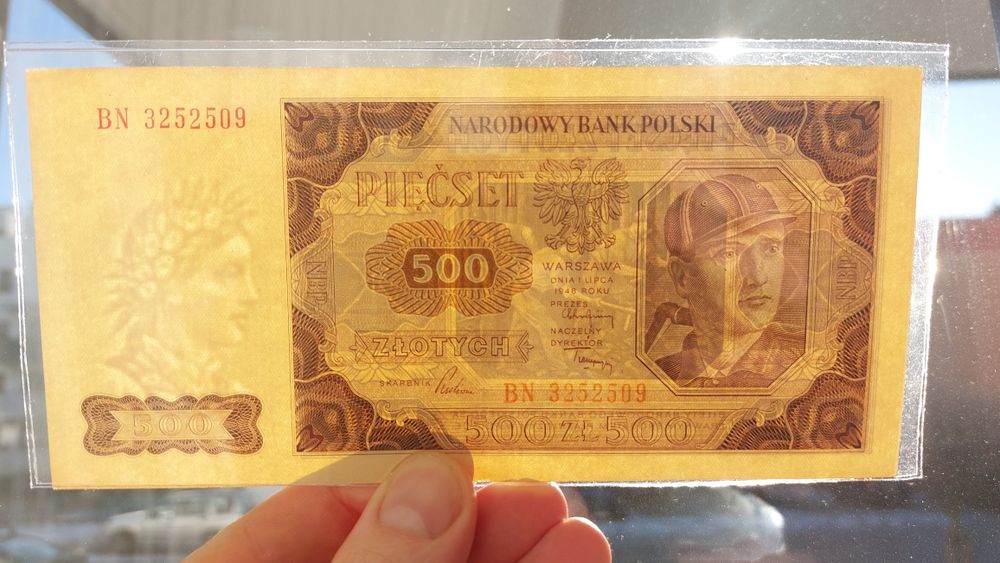 500 złotych 1948 UNC seria BN stan 1, 500 zł 1948r okazja rzadkość!