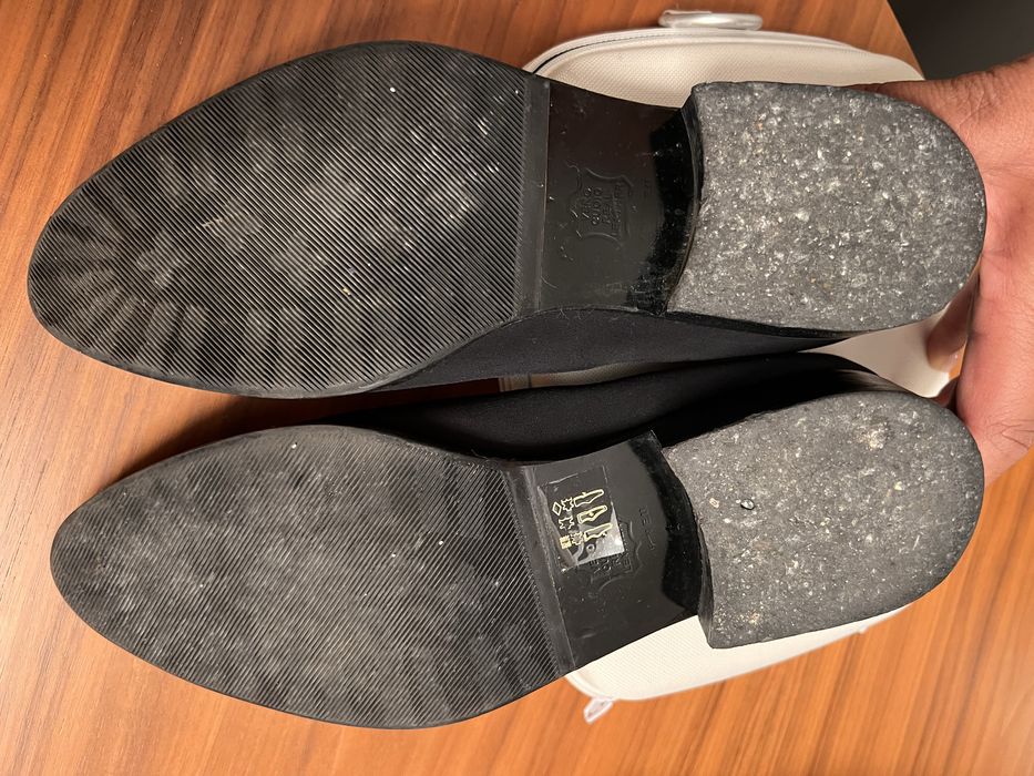 Sapato pele e tecido elegante - marca Romeu