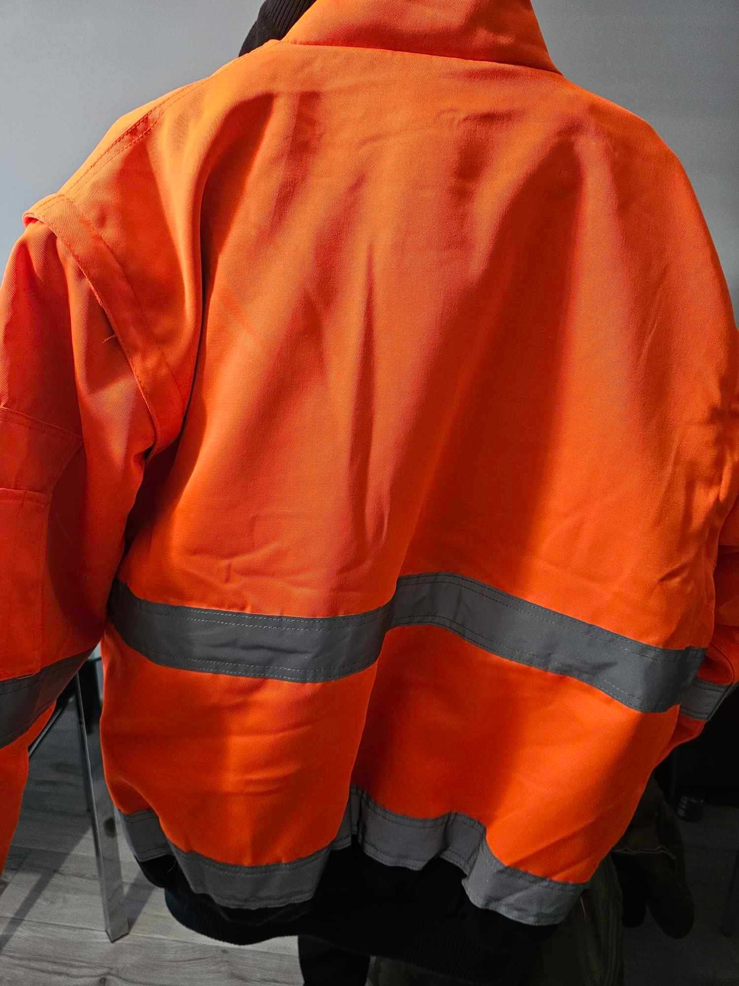 Kurtka  pilotka BETA VIZWELL odblaskowa pomarańczowa