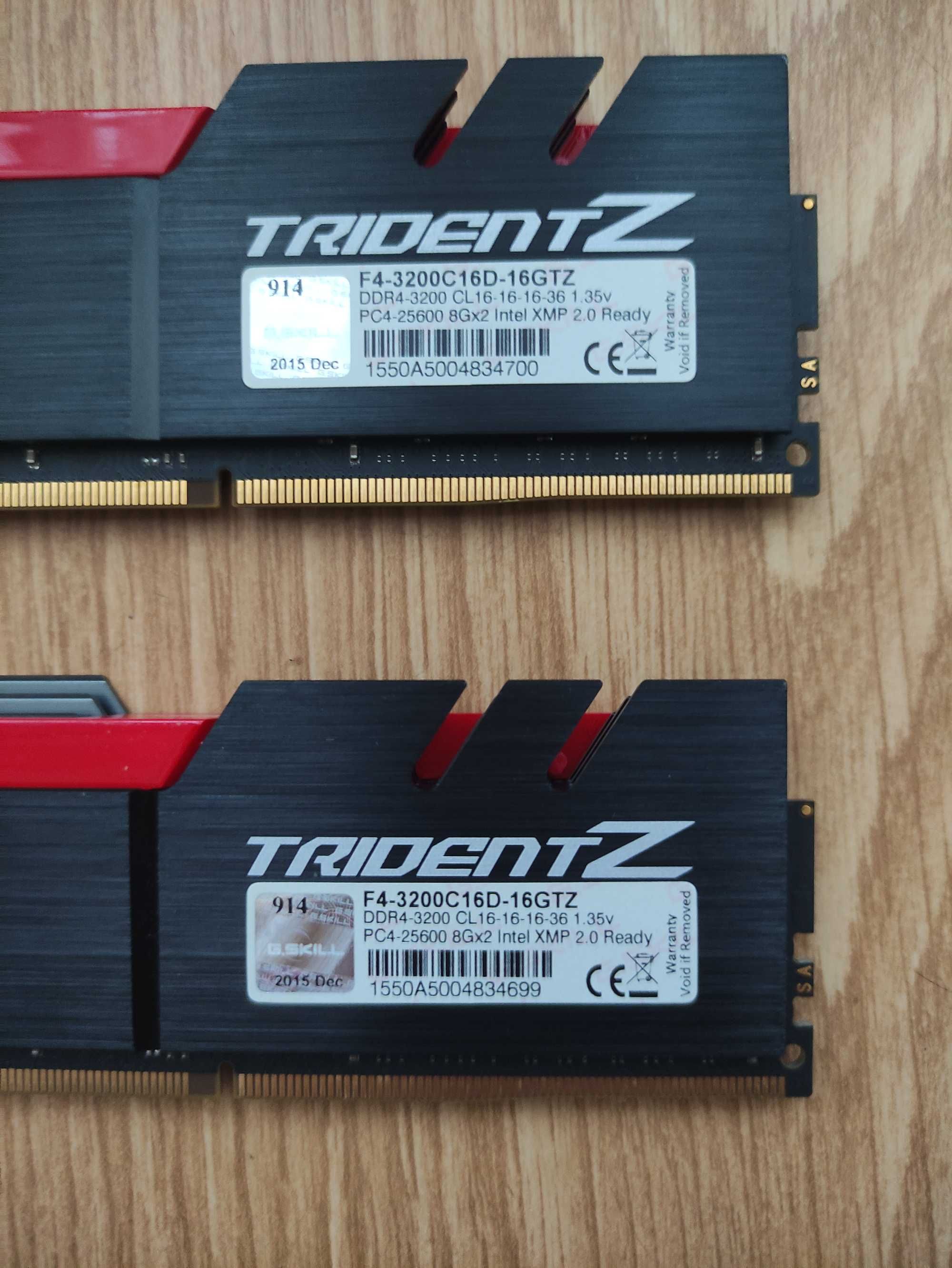 Оперативна пам'ять DDR4 G.Skill Trident Z 16GB (8x2) 3200M 16-16-16-36
