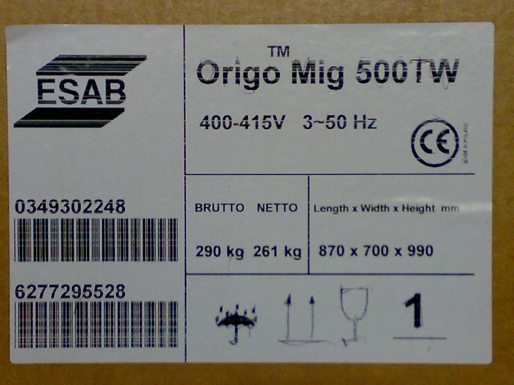 Fabrycznie nowa spawarka migomat ESAB 500TW Origo Mig