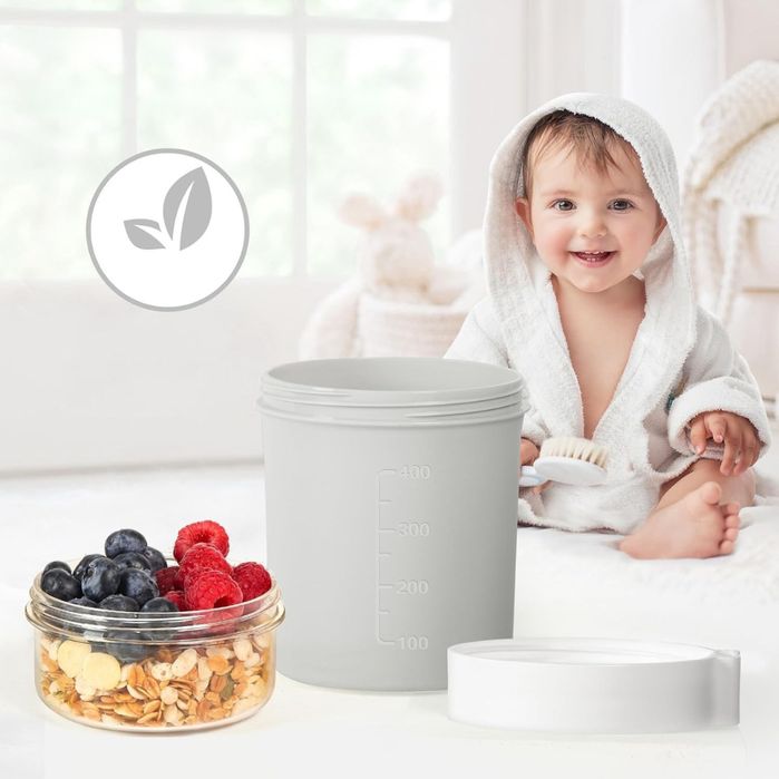 Kubek śniadaniowy na Muesli  Jogurt podróżny z łyżeczką 560ml + 220ml