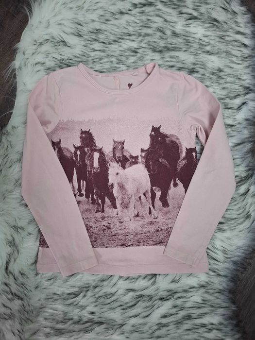 Różowy t-shirt z koniem (279)