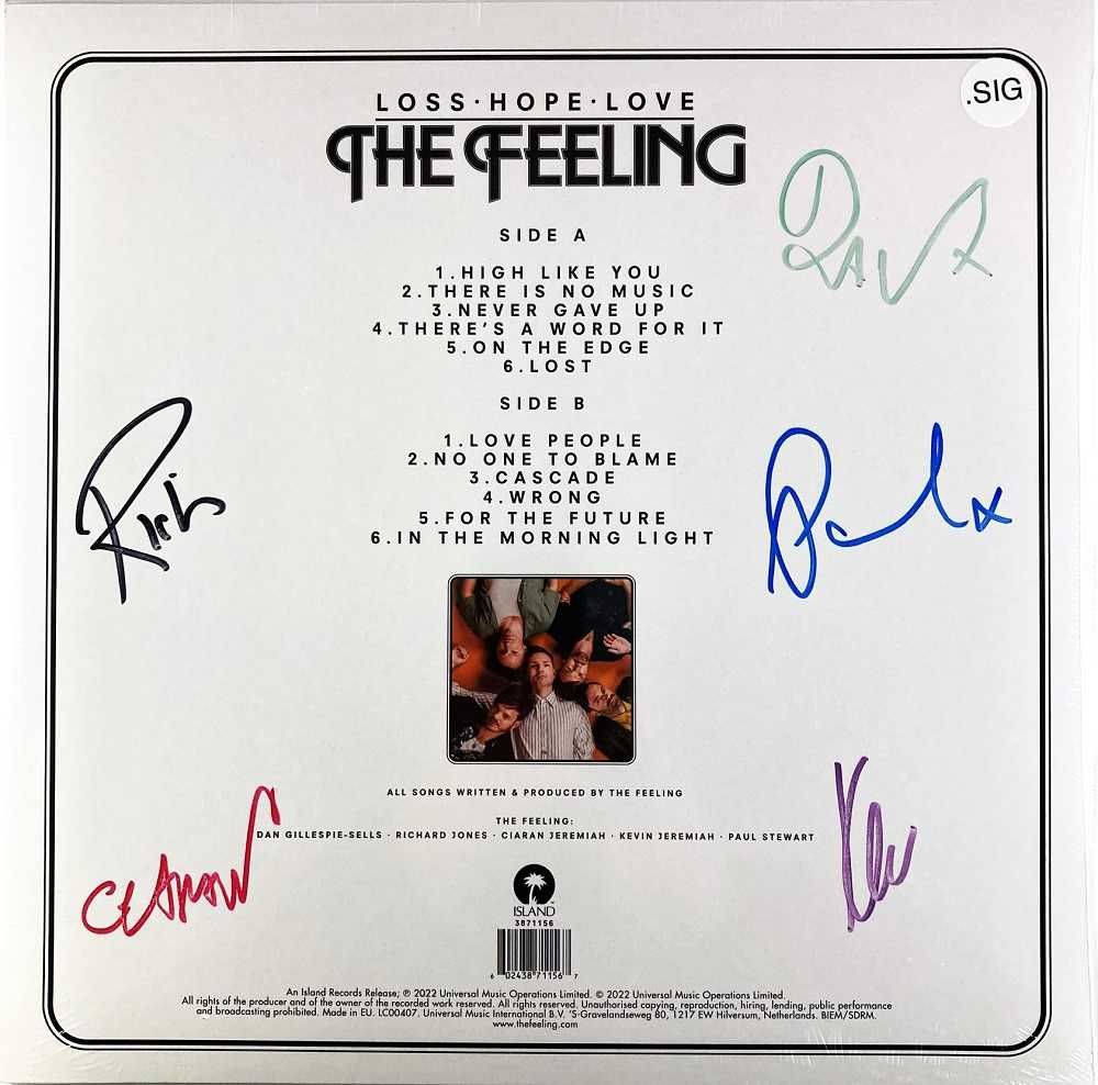 The Feeling - Loss • Hope • Love (2022) White vinyl, Autograph, Indie