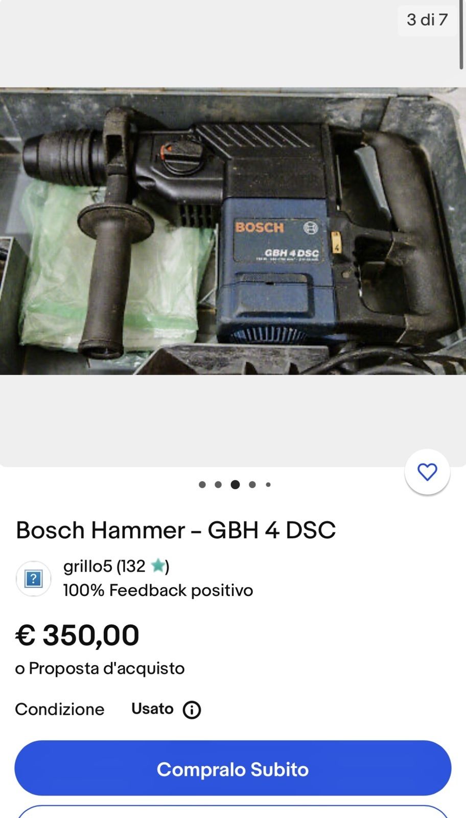 Перфоратор Bosch GBH 4 dsc Boschammer
SDS plus