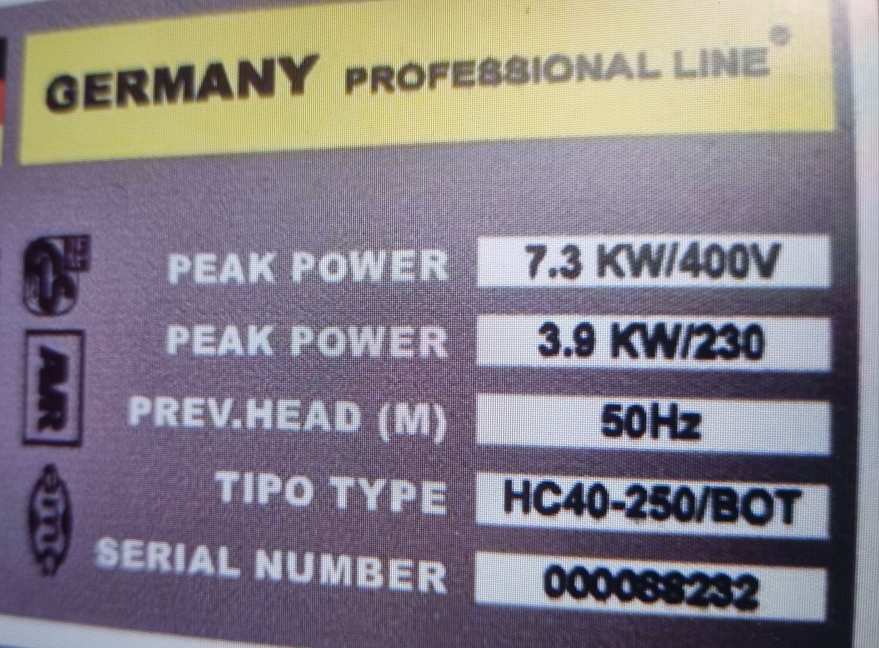 Agregat prądotwórczy nowy Luttgird 7, 3 KW