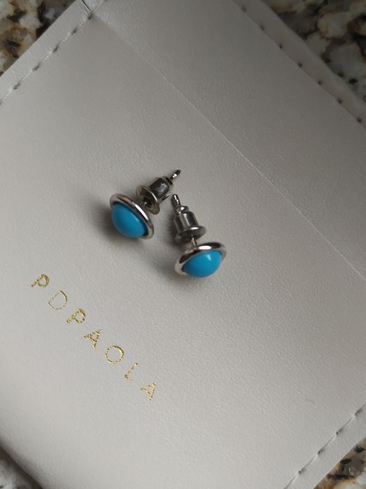 Brincos de prata azul - novos