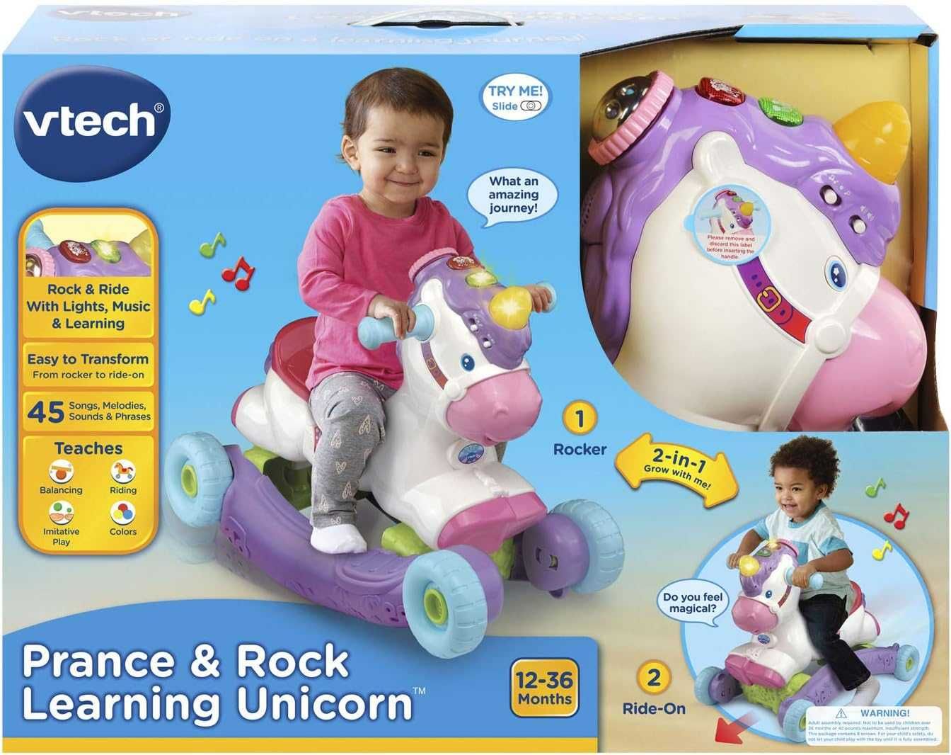 VTech Prance Rock Learning каталка-качалка 2в1 інтерактивний єдиноріг