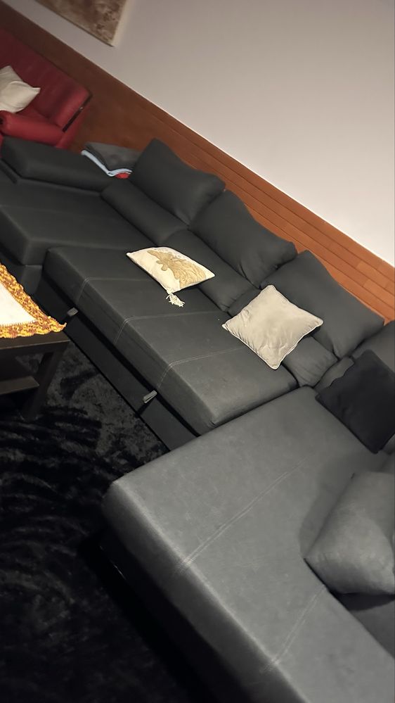 Sofá de canto com cama 8 lugares
