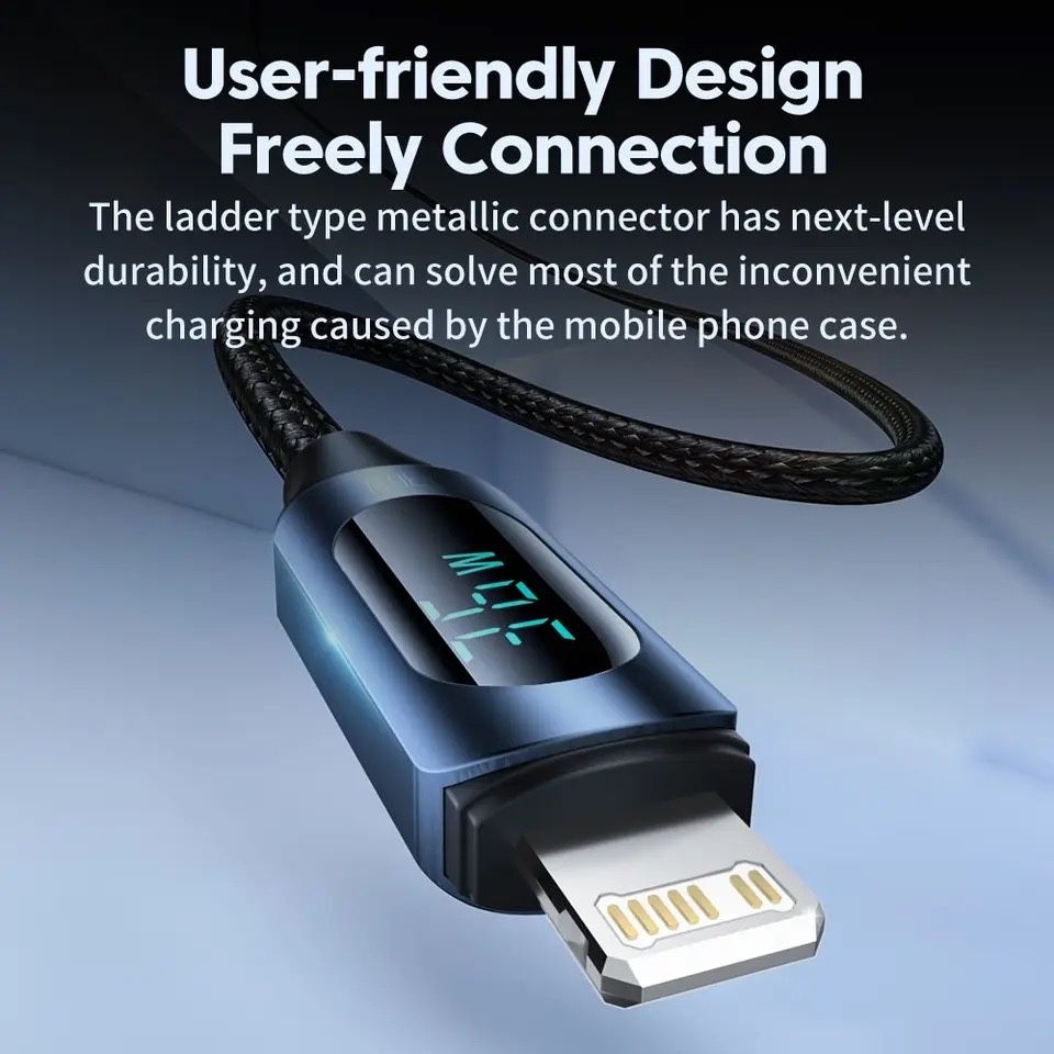 Кабель Toocki з екраном (ватметр), USB/Type-C