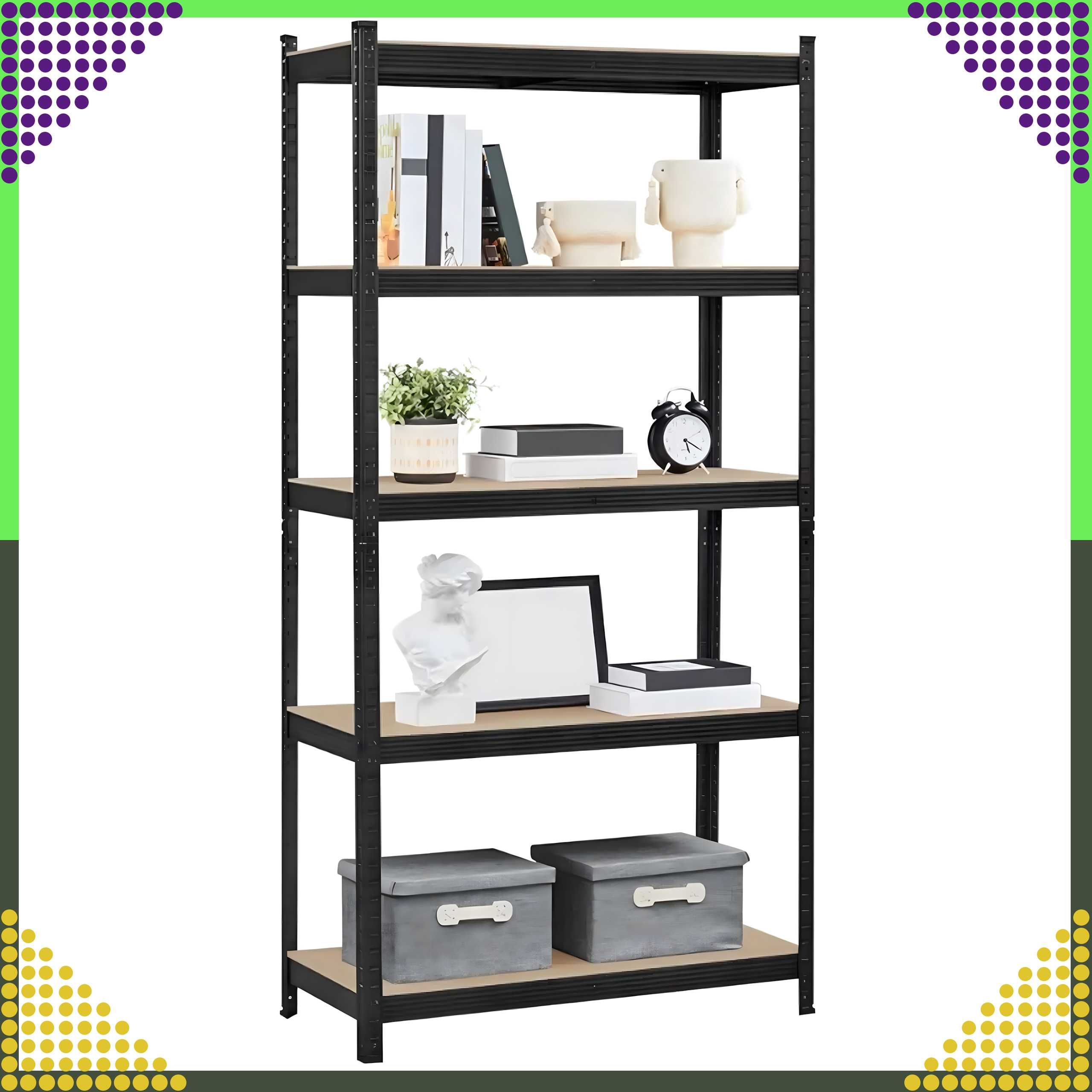 Regał Metalowy Magazynowy Warsztatowy Garażowy 180x90x40 Piwnica875 kg