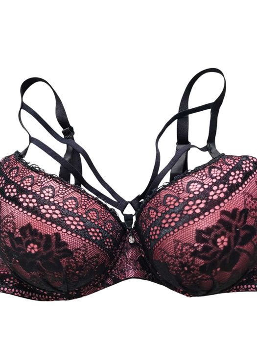 Koronkowy stanik biustonosz pushup 70B bielizna damska push up