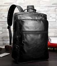 Мужской городской рюкзак на плечи качественный классический черный