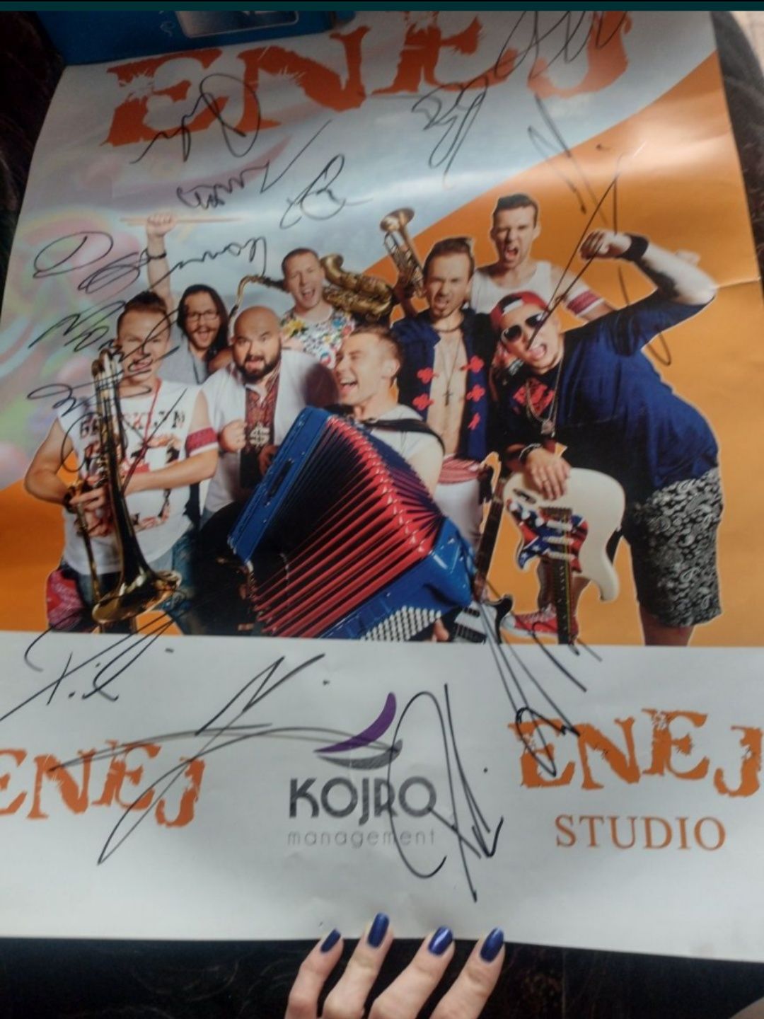 Plakat z autografem Enej