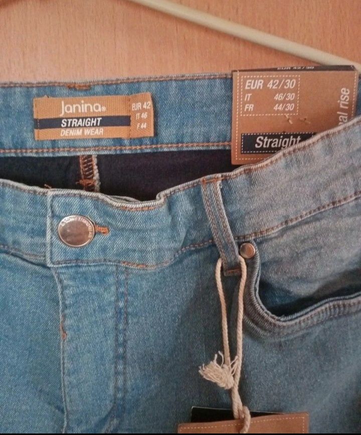 XL/42 spodnie damskie jeansy ocieplone polarem KiK