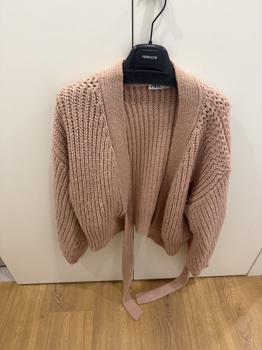 Cardigan cor de rosa zara