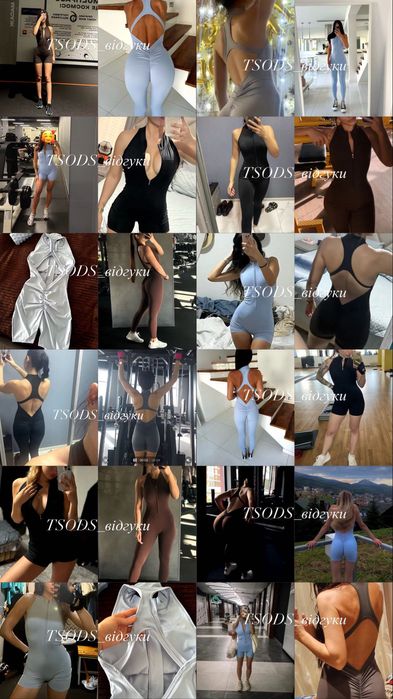 Комбінезон на молнії бразильська попа Комбез відкритою спиною новий С