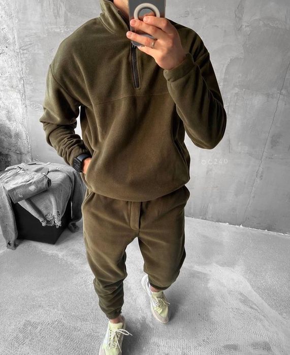 Теплий флісовий чоловічий костюм двосторонній фліс