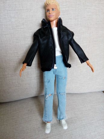 KEN ubranka kurtka eco skorka + jeansy przetarcia Barbie