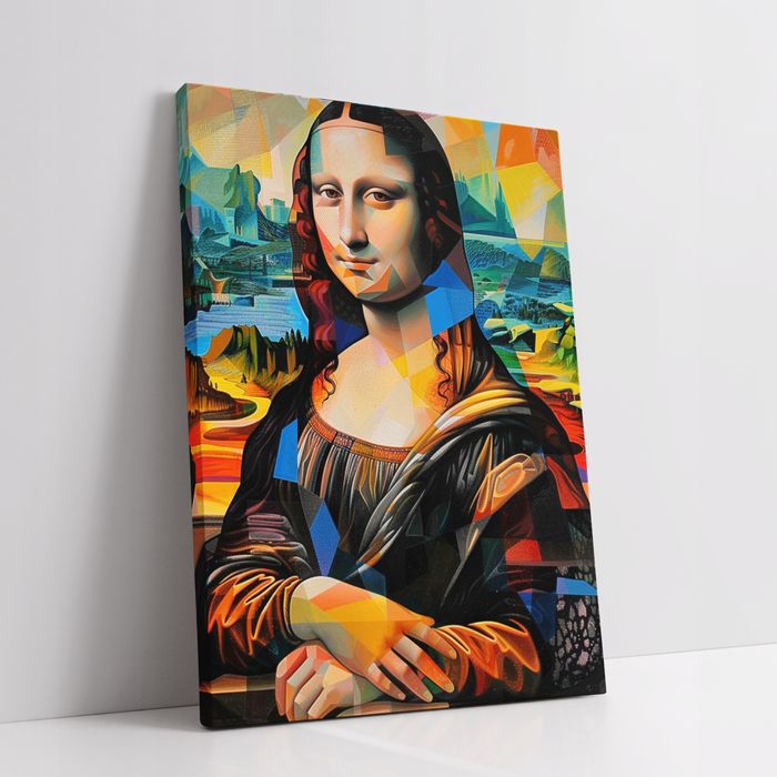 Obraz na płótnie Mona Lisa w Stylu Picassa do domu pokoju salonu 60x80