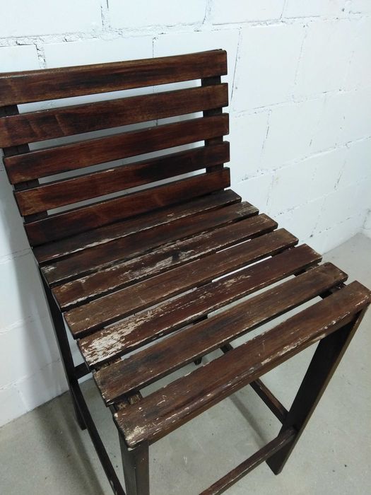 Krzesła drewniane stołki barowe hockery, 2 szt. w zestawie