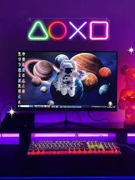 Неоновая вывеска  ps2,ps3,ps4,ps5,очень яркая
